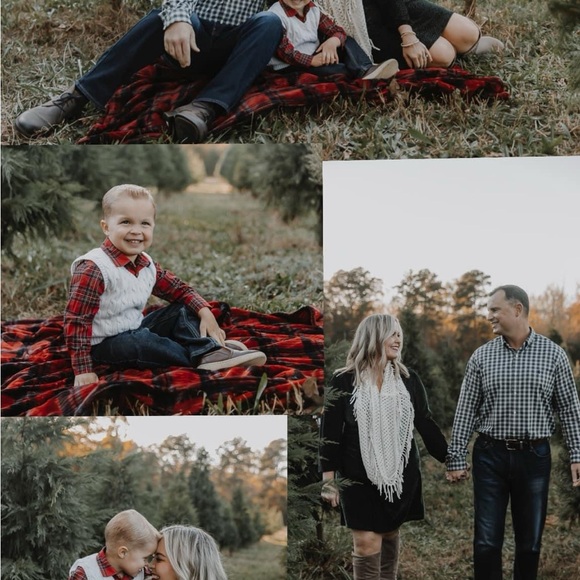 A New Day dress dark Green Velvet. comfy & soft! Perfect for our family photos. - Picture 3 of 3